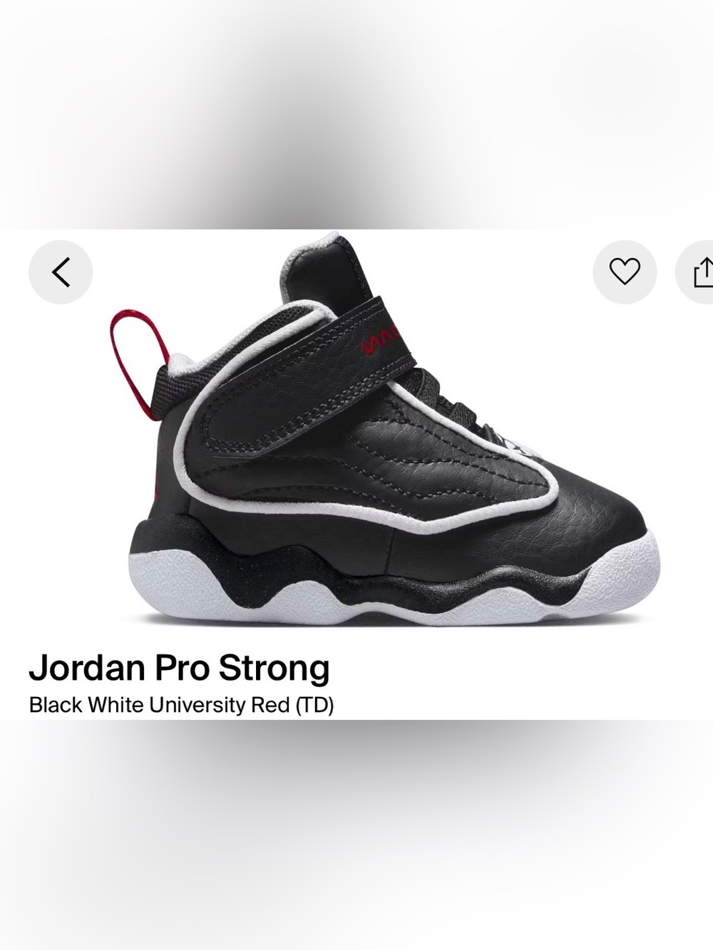 Jordan Kids Black and White Sneakers with Red Accents